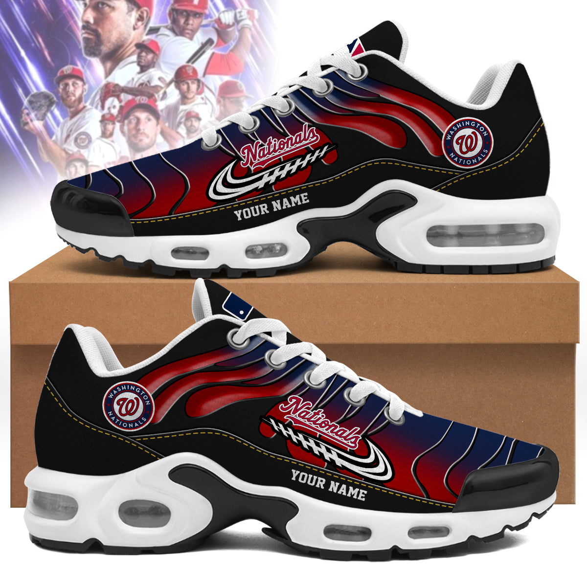 Ideafootwear Washington Nationals TN Shoes Sneakers For Men And Women