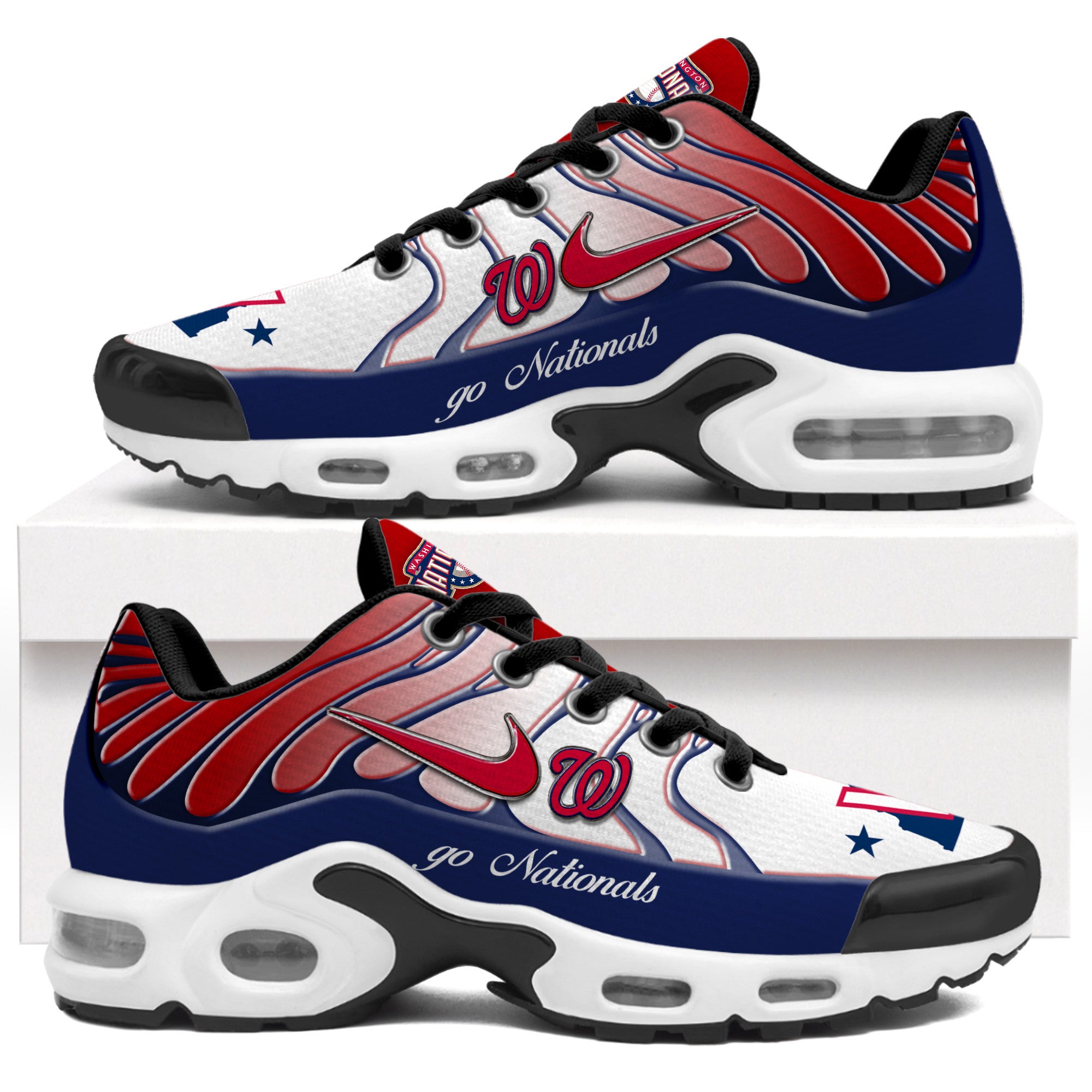 Ideafootwear Washington Nationals TN Shoes Sneakers For Men And Women