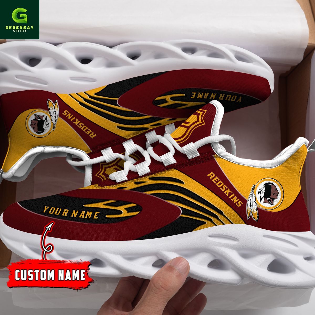 Ideafootwear Washington Redskins Max Soul Shoes Sneakers For Men And Women