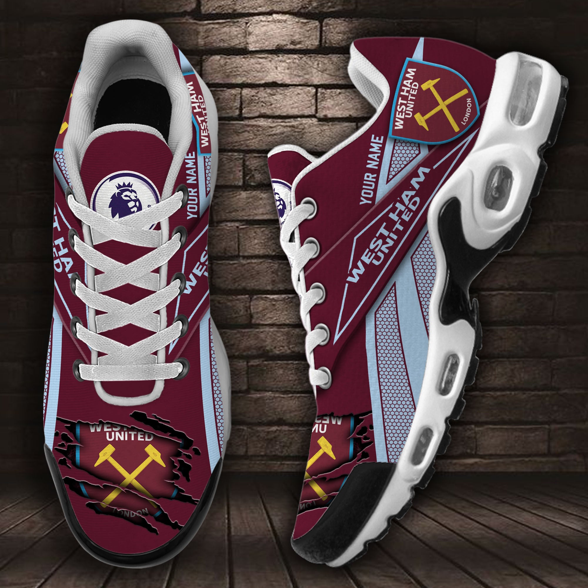 Ideafootwear West Ham United F.C TN Shoes Sneakers For Men And Women
