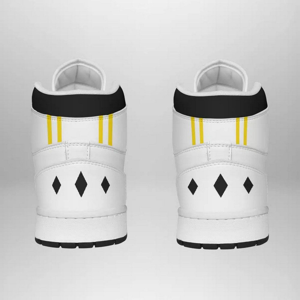Ideafootwear White Ranger Ninjetti Power Rangers AJ1 High Sneakers Shoes For Men And Women