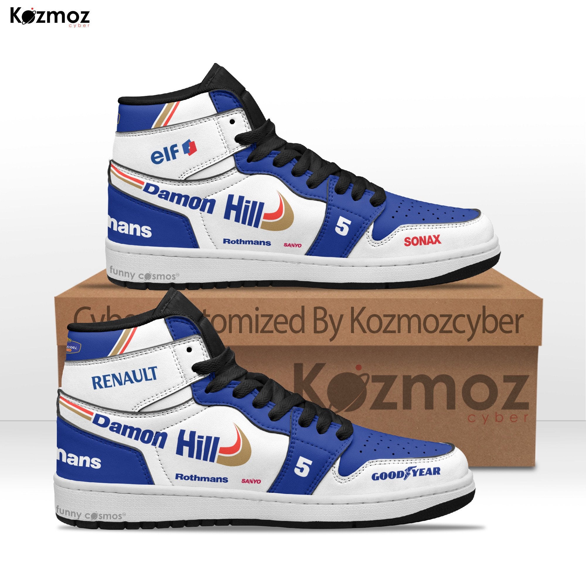 Ideafootwear Williams Damon Hill AJ1 High Sneakers Shoes For Men And Women