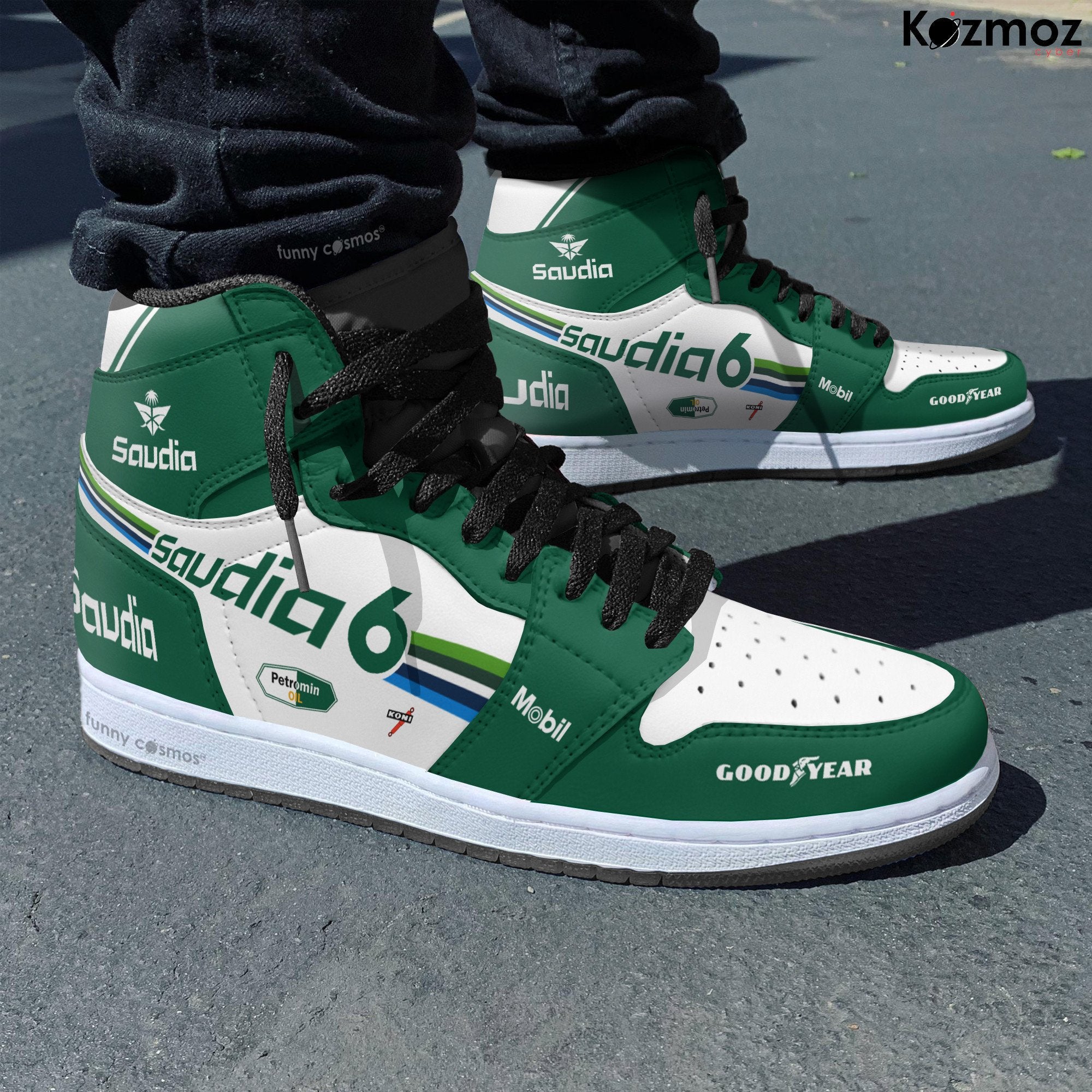 Ideafootwear Williams Keke Rosberg AJ1 High Sneakers Shoes For Men And Women