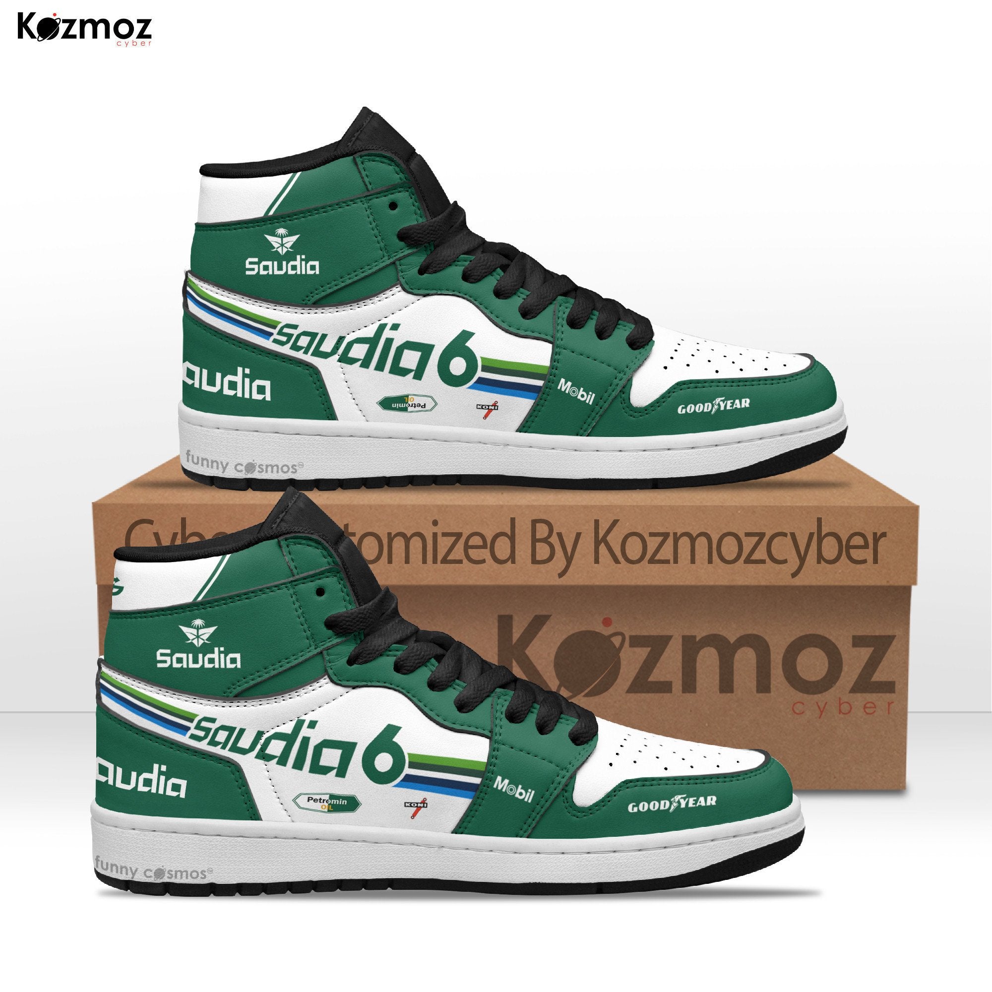 Ideafootwear Williams Keke Rosberg AJ1 High Sneakers Shoes For Men And Women