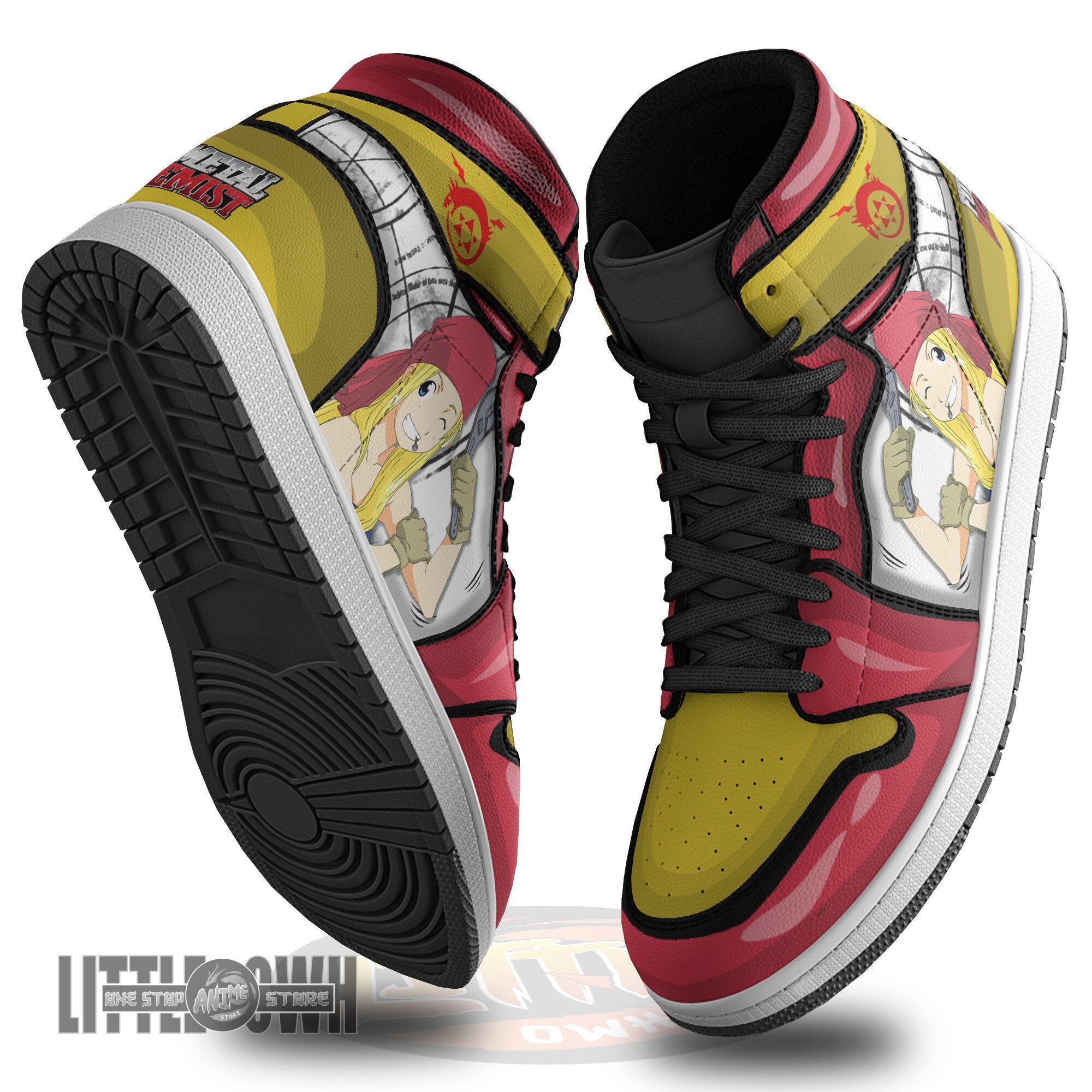 Ideafootwear Winry Rockbell AJ1 High Sneakers Shoes For Men And Women
