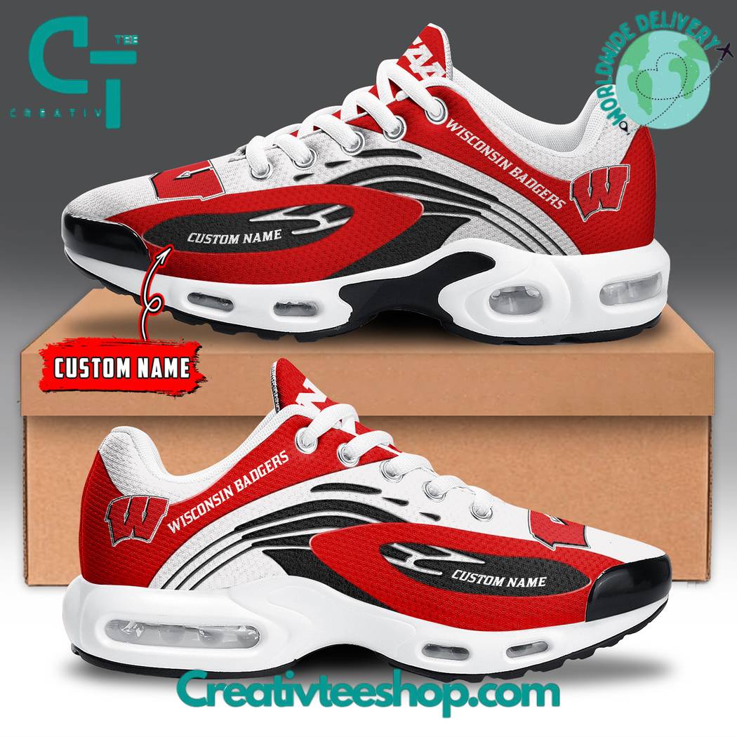 Ideafootwear Wisconsin Badgers TN Shoes Sneakers For Men And Women