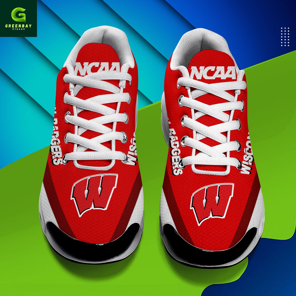 Ideafootwear Wisconsin Badgers TN Shoes Sneakers For Men And Women