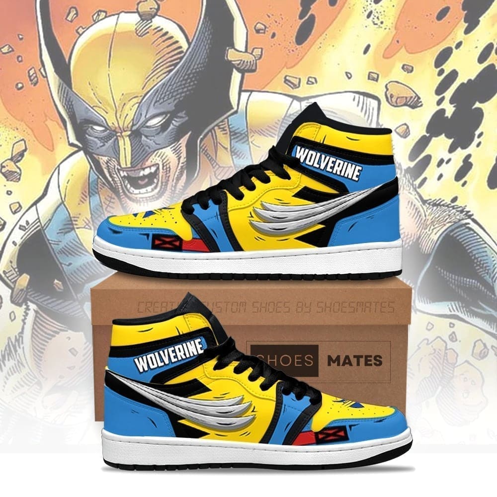 Ideafootwear Wolverine AJ1 High Sneakers Shoes For Men And Women