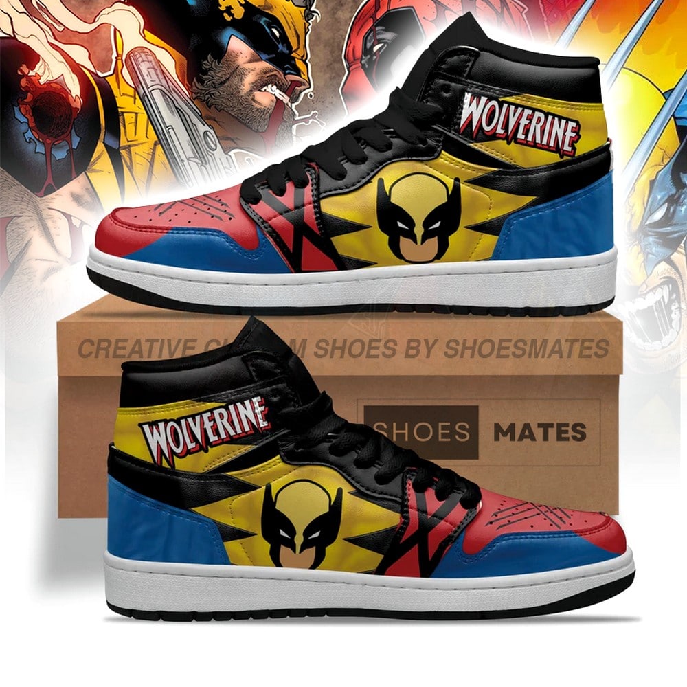 Ideafootwear Wolverine AJ1 High Sneakers Shoes For Men And Women