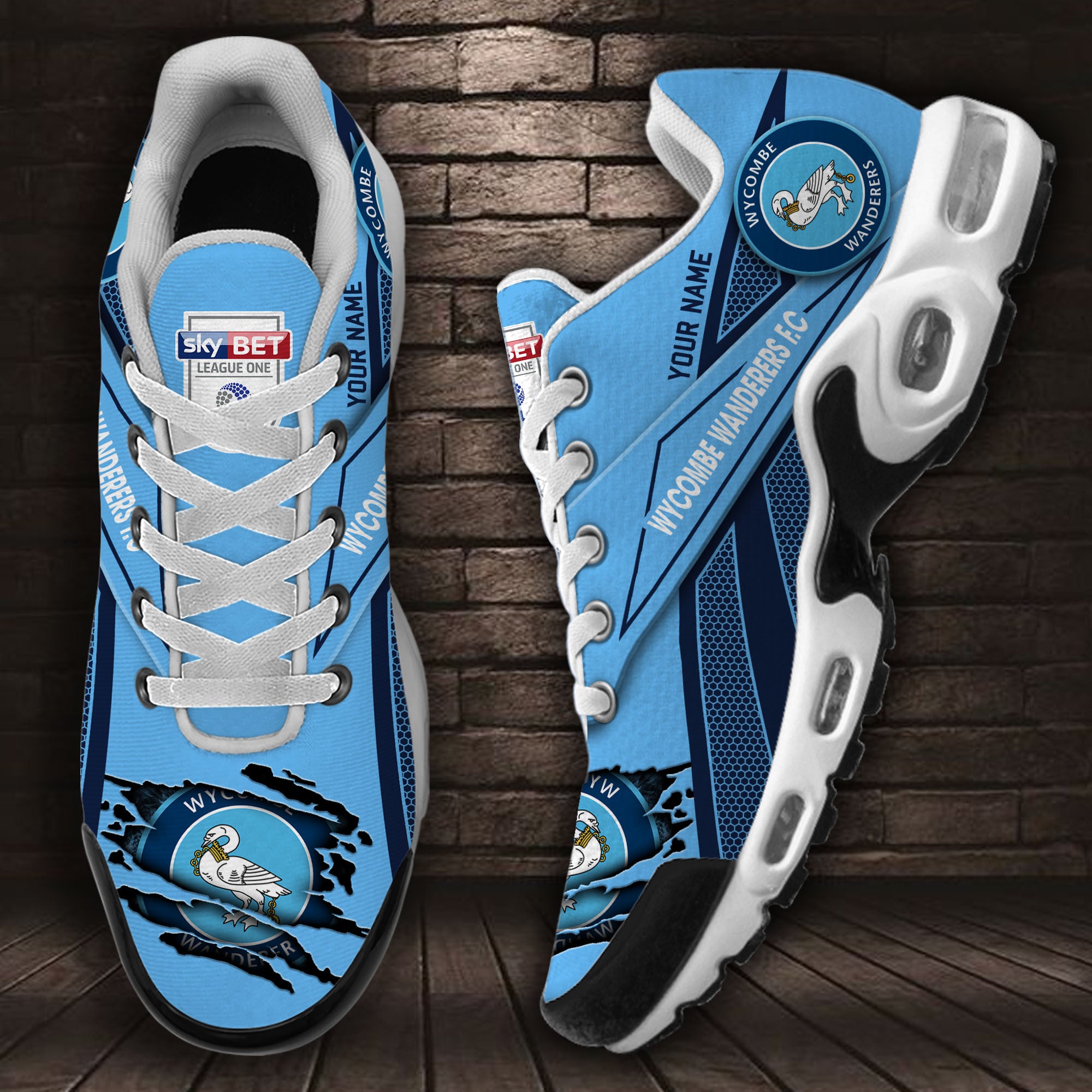 Ideafootwear Wycombe Wanderers F.C TN Shoes Sneakers For Men And Women