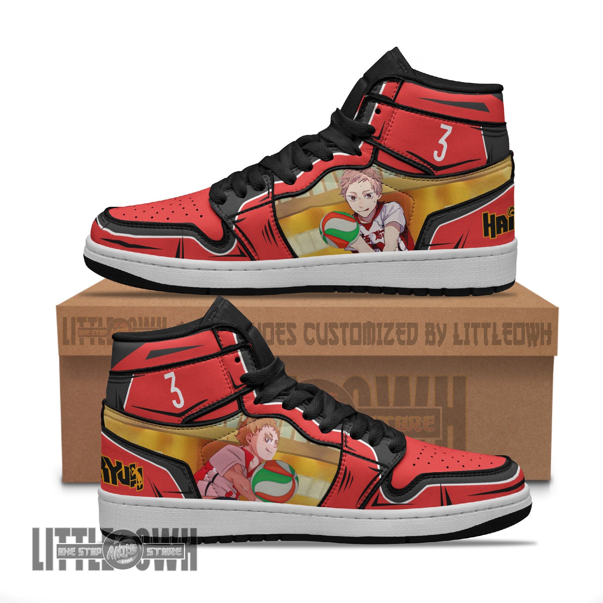 Ideafootwear Yaku Morisuke Nekoma AJ1 High Sneakers Shoes For Men And Women