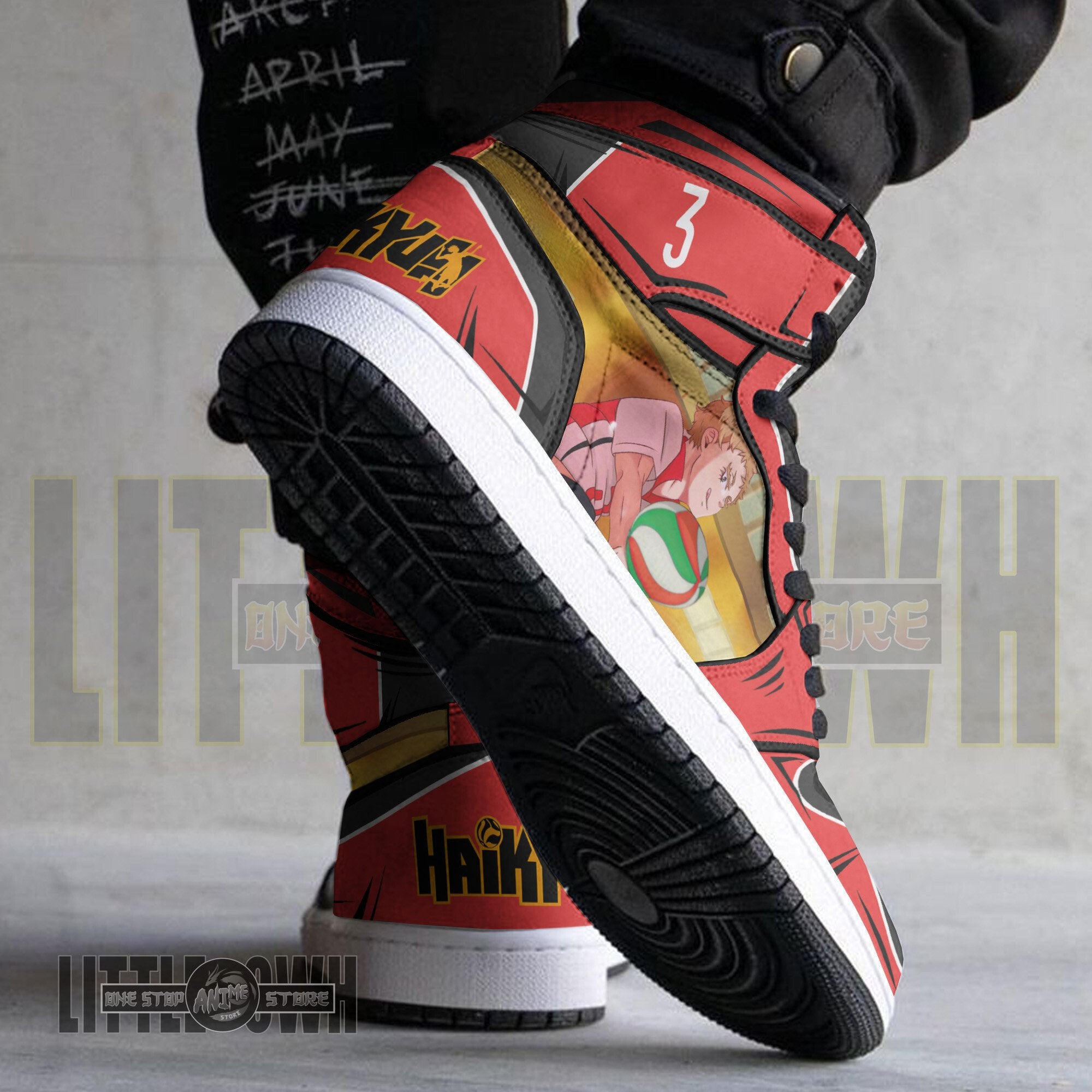 Ideafootwear Yaku Morisuke Nekoma AJ1 High Sneakers Shoes For Men And Women