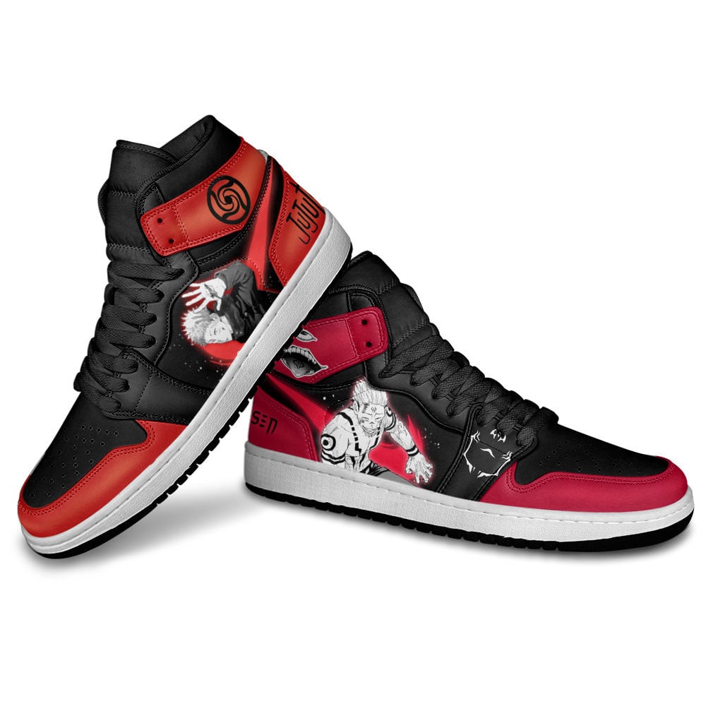 Ideafootwear Yuji and Sukuna AJ1 High Sneakers Shoes For Men And Women
