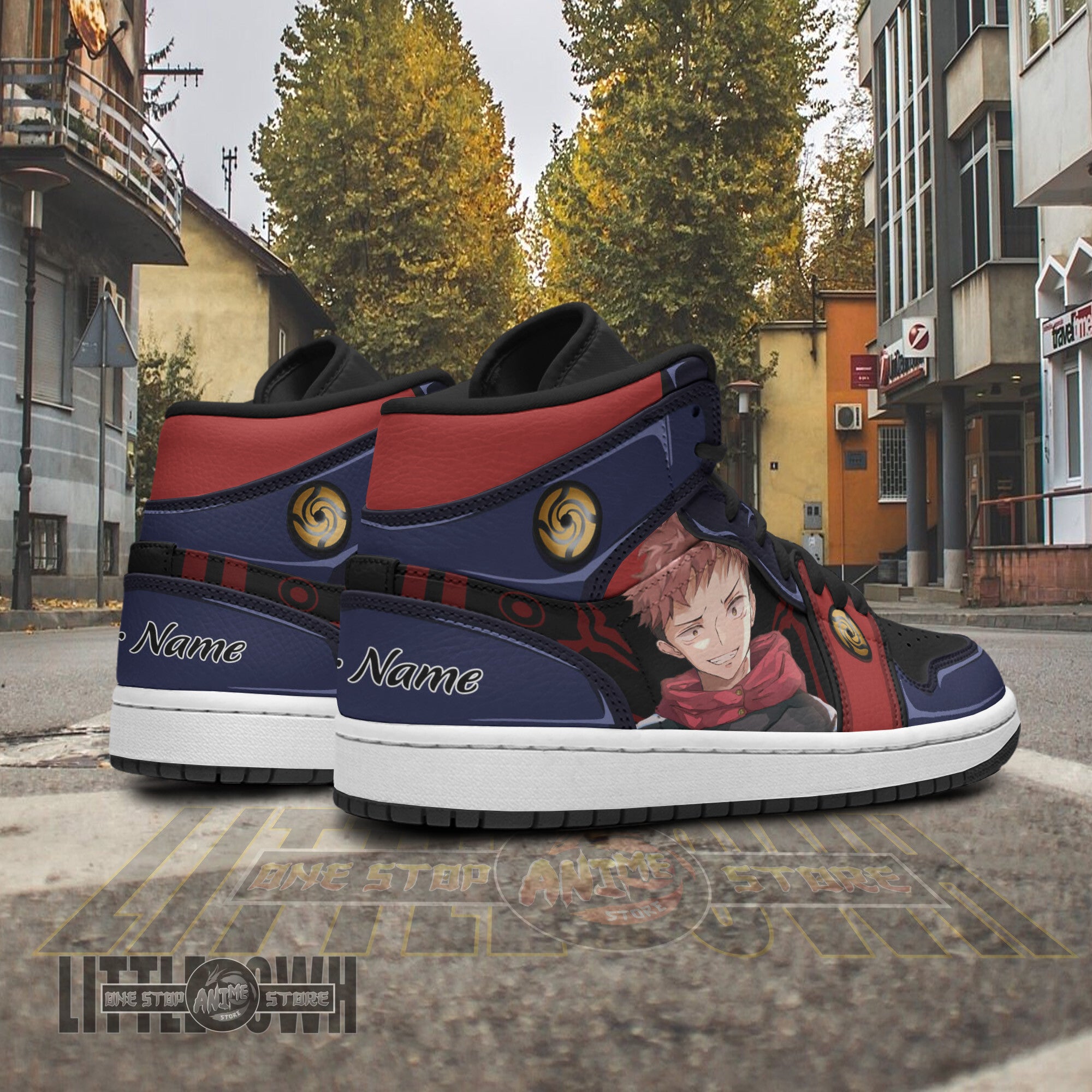 Ideafootwear Yuji Itadori AJ1 High Sneakers Shoes For Men And Women