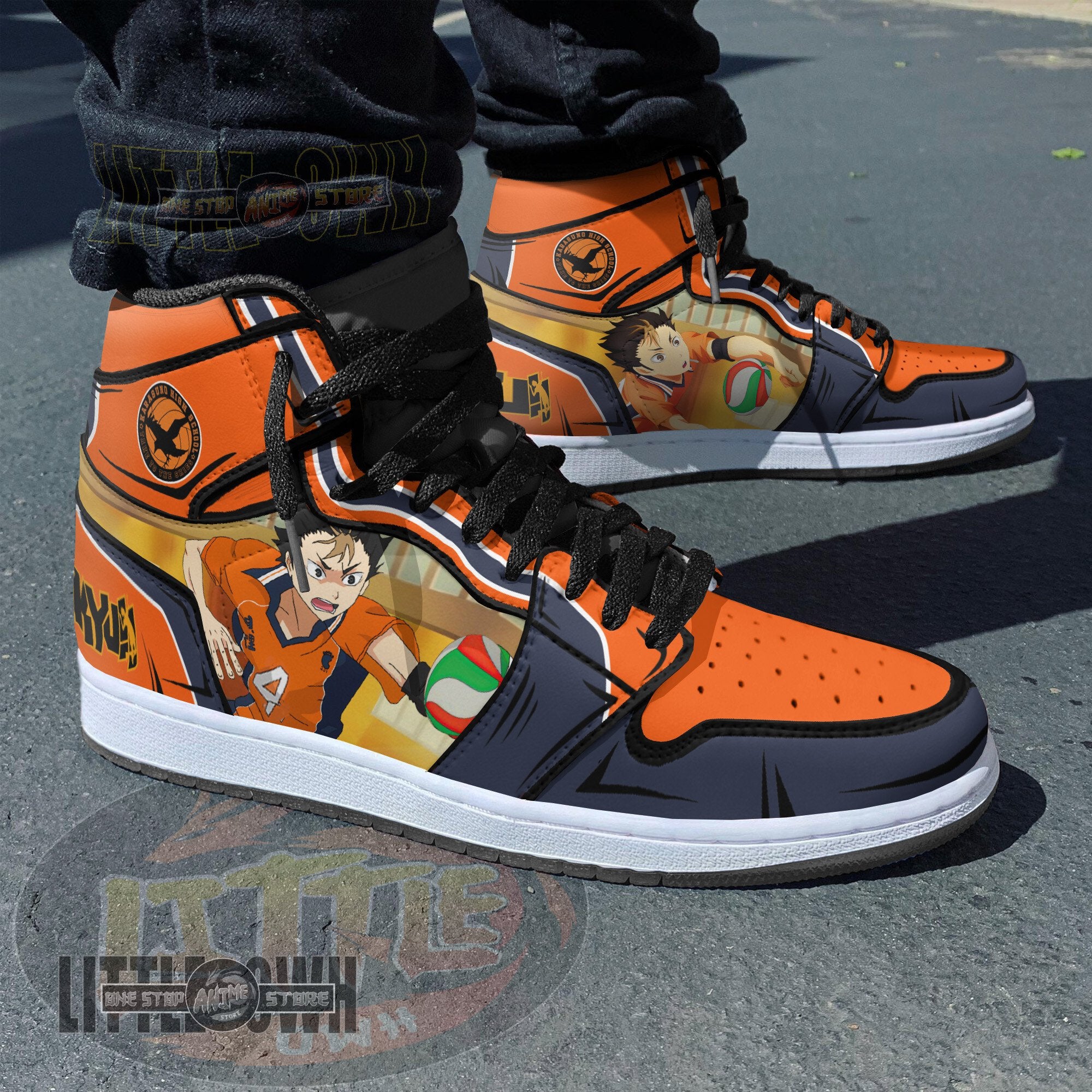 Ideafootwear Yuu Nishinoya AJ1 High Sneakers Shoes For Men And Women
