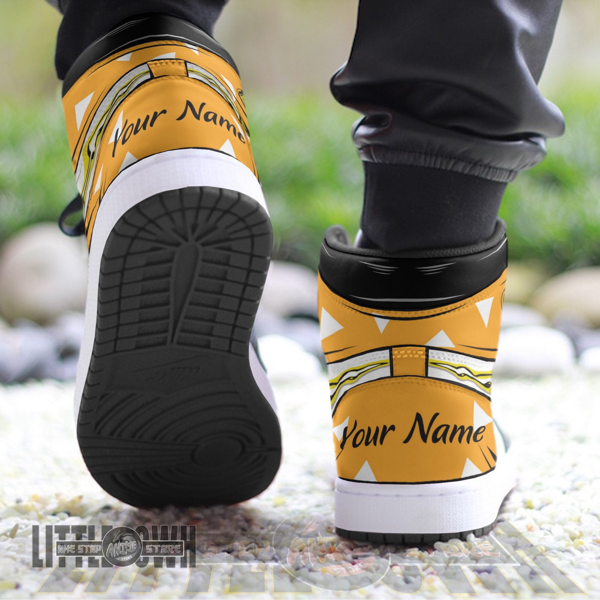 Ideafootwear Zenitsu Agatsuma AJ1 High Sneakers Shoes For Men And Women