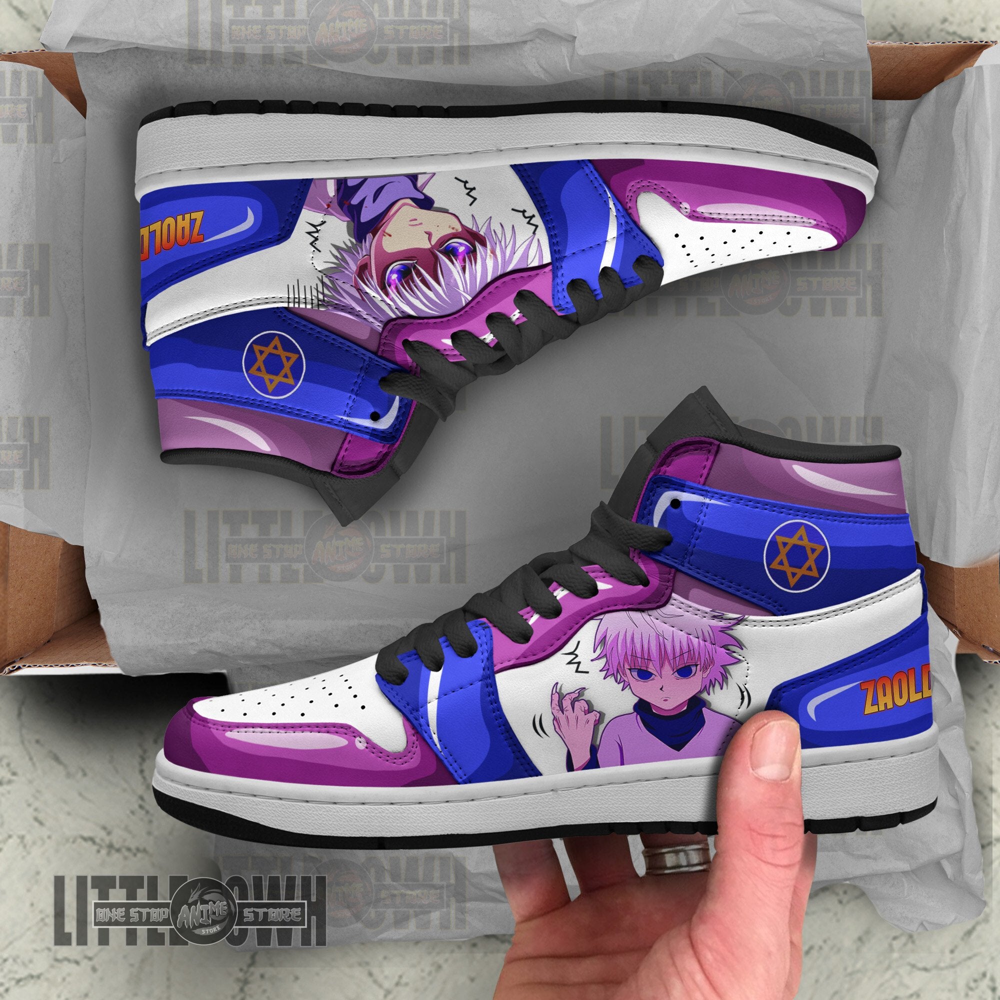 Ideafootwear Zoldyck AJ1 High Sneakers Shoes For Men And Women