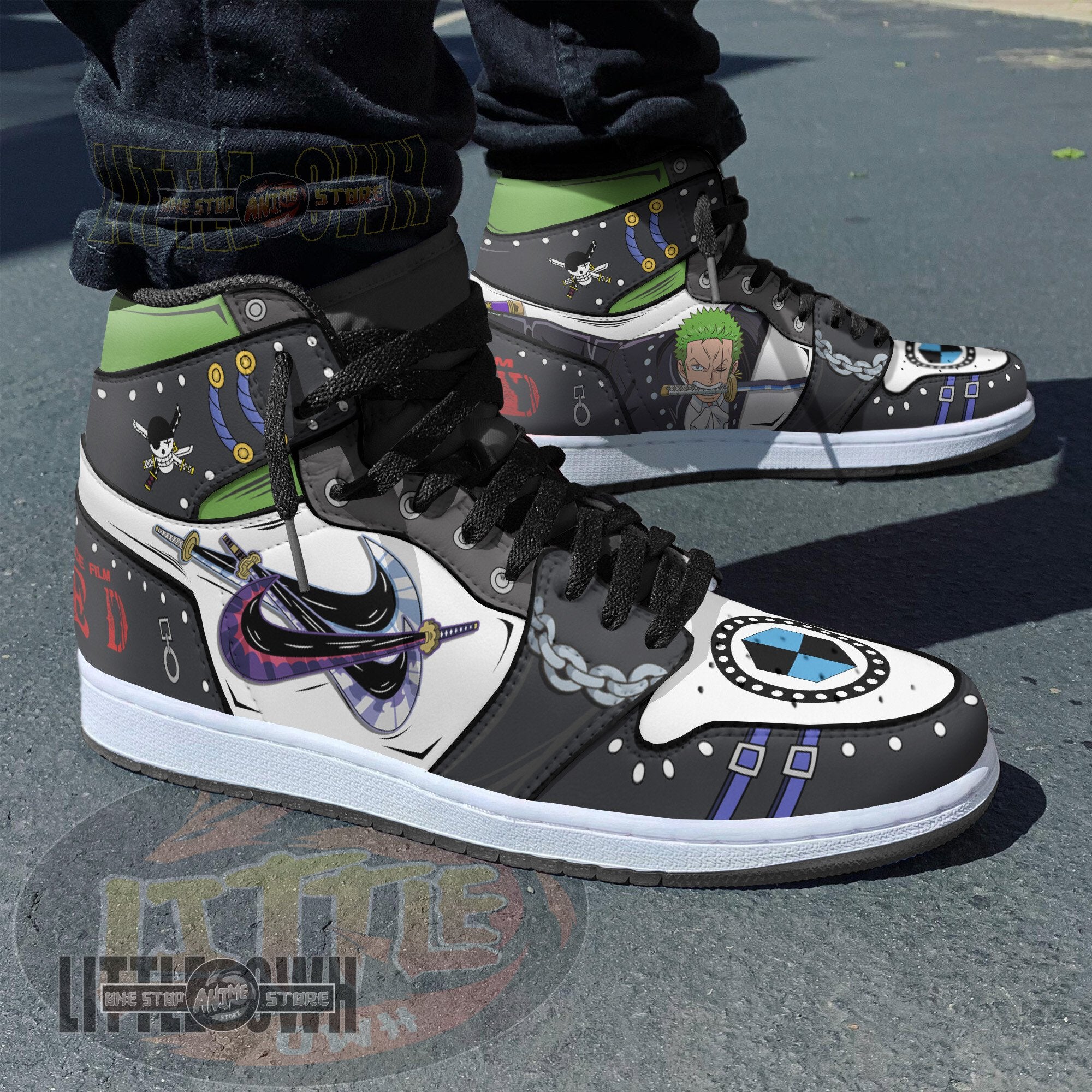 Ideafootwear Zoro AJ1 High Sneakers Shoes For Men And Women
