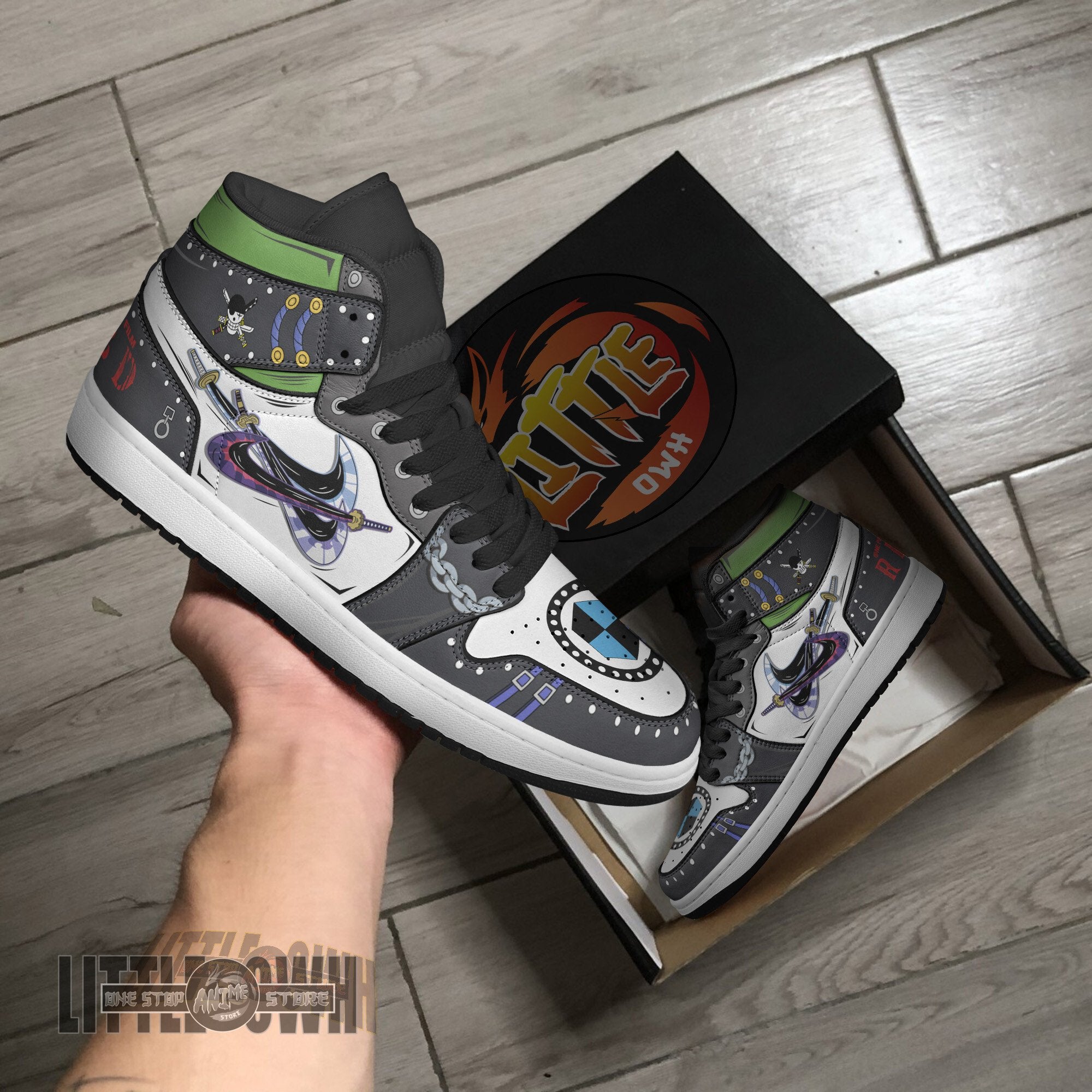 Ideafootwear Zoro AJ1 High Sneakers Shoes For Men And Women
