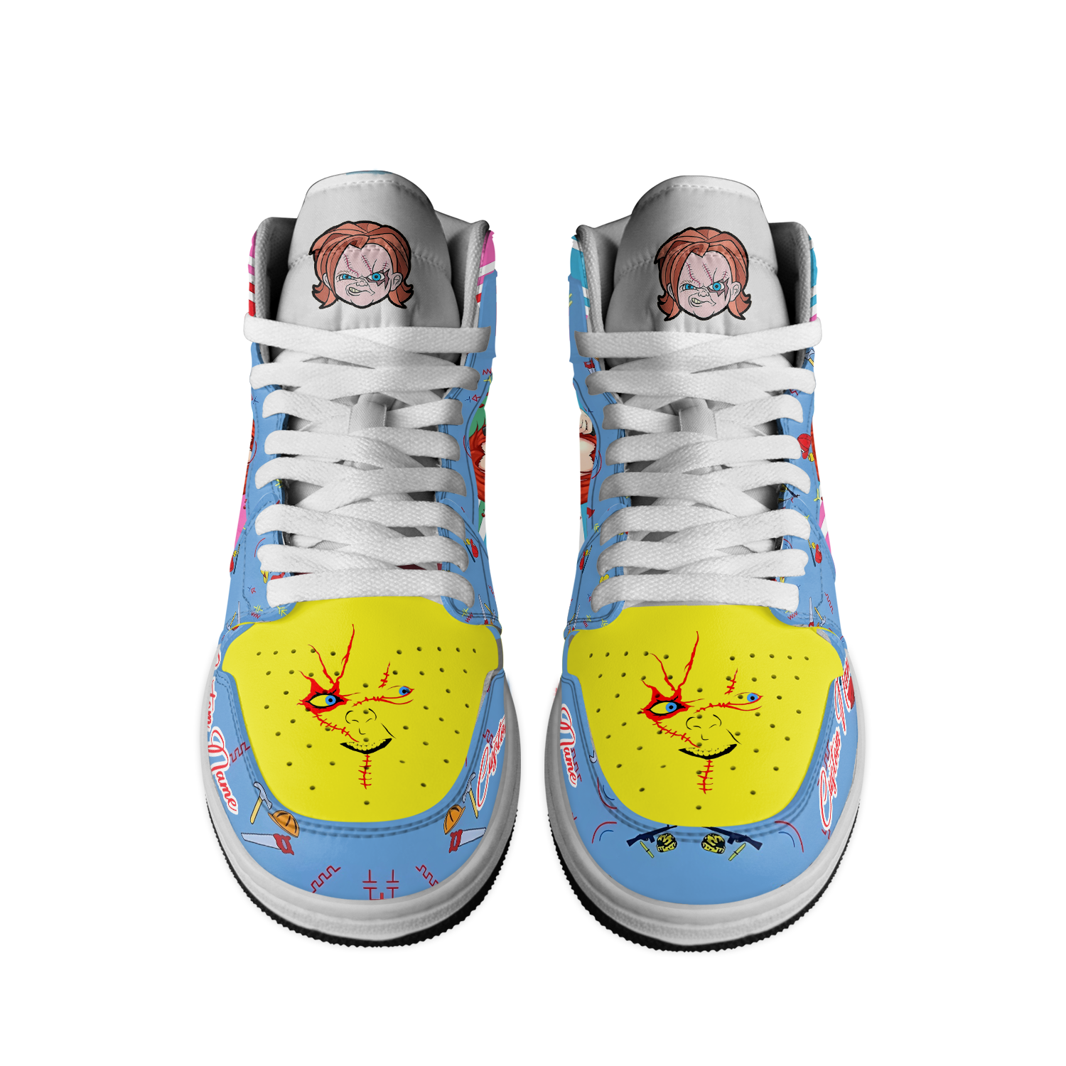 Ideafootwear Cult of Chucky AJ1 High Sneakers Shoes For Men And Women