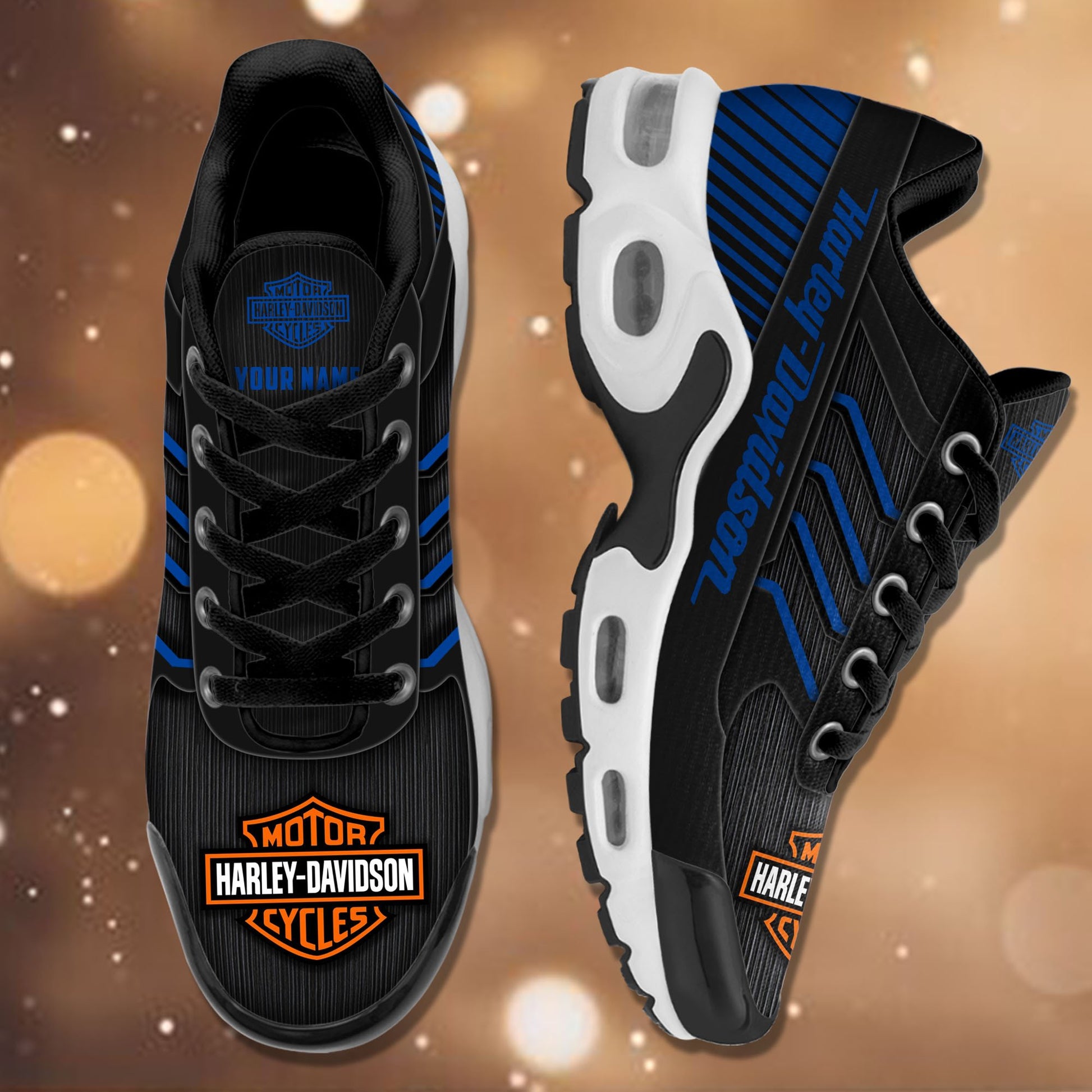 Ideafootwear Harley-Davidson TN Shoes Sneakers For Men And Women