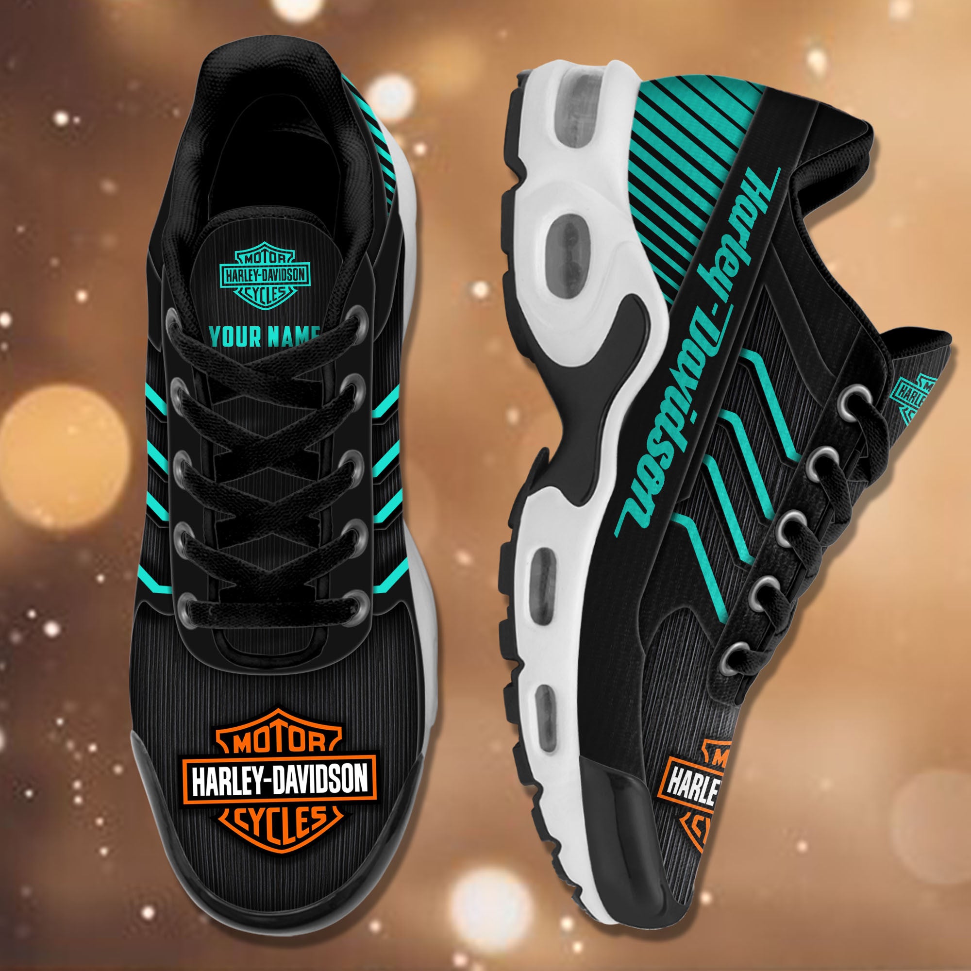 Ideafootwear Harley-Davidson TN Shoes Sneakers For Men And Women