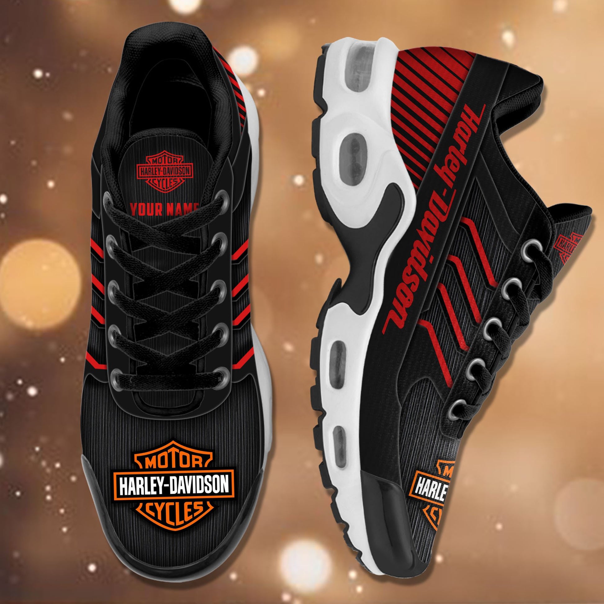 Ideafootwear Harley-Davidson TN Shoes Sneakers For Men And Women