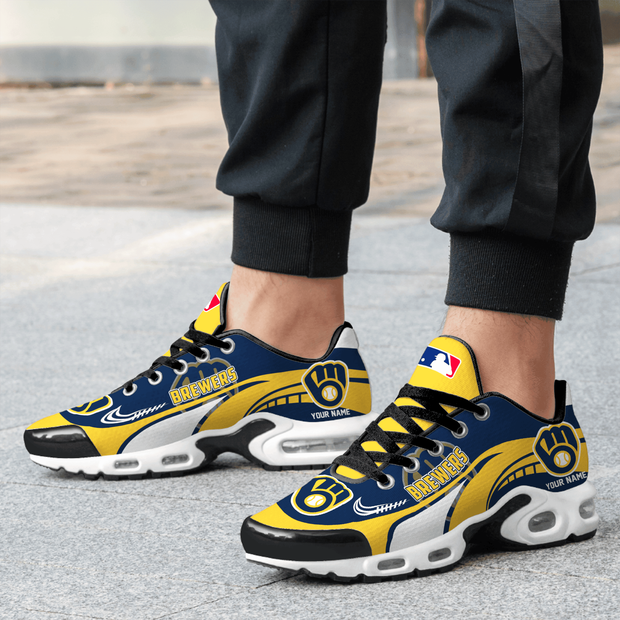 Ideafootwear Milwaukee Brewers TN Shoes Sneakers For Men And Women