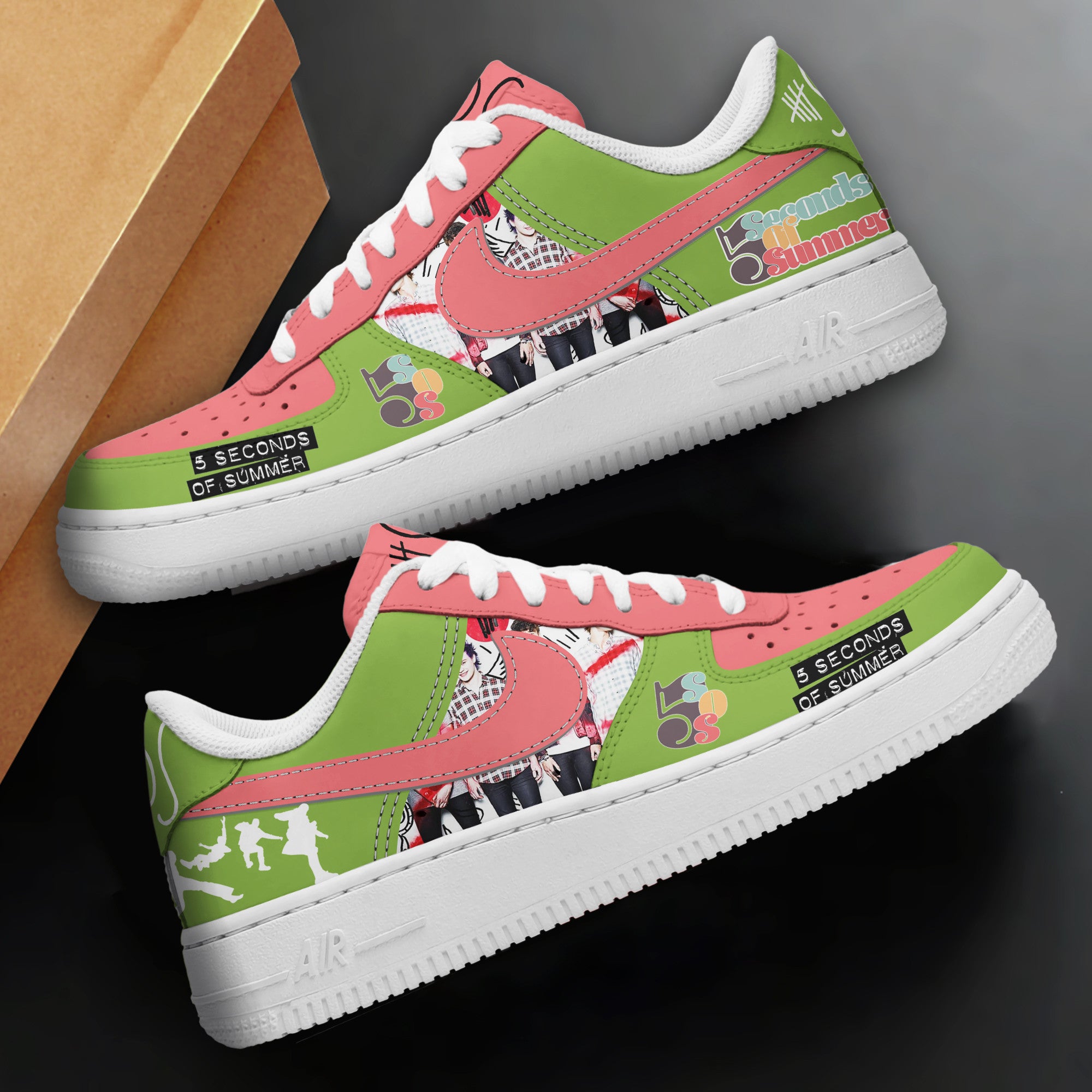 Ideafootwear 5 Seconds of Summer Air Low-Top Sneakers Shoes For Men And Women
