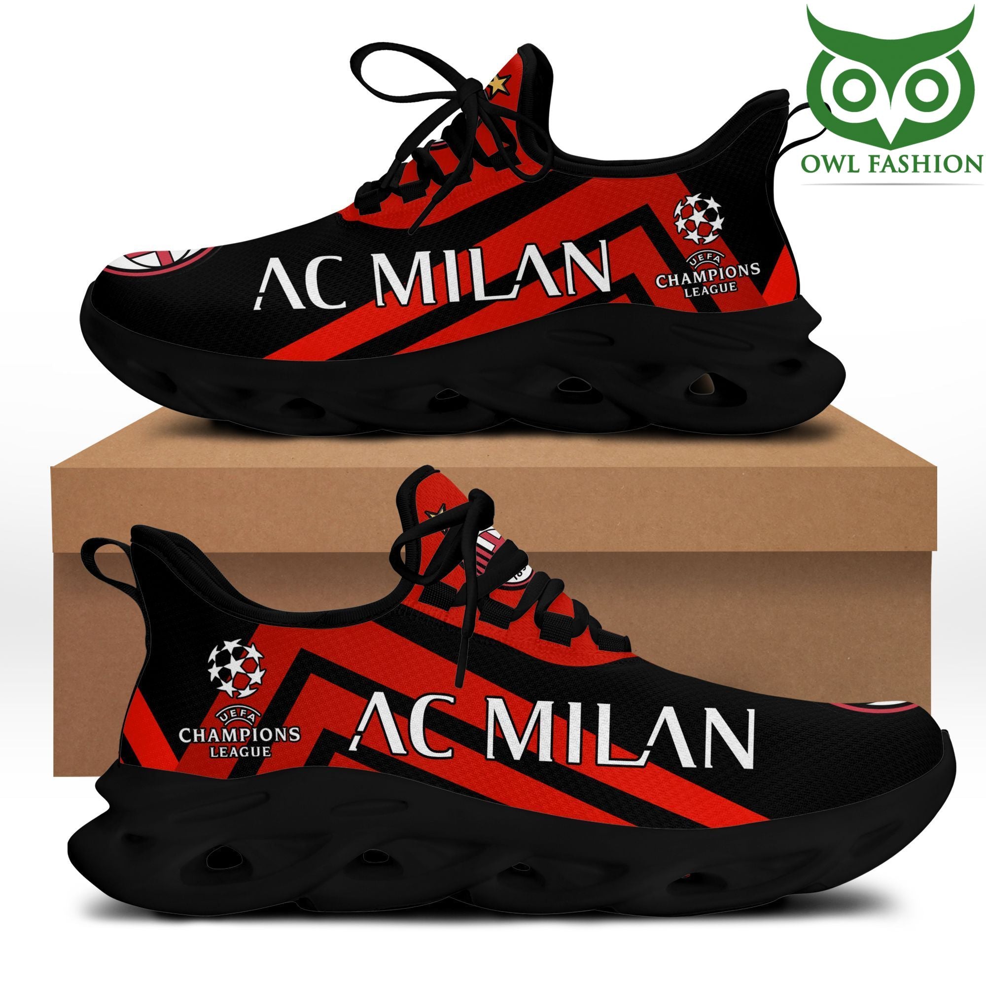 Ideafootwear AC Milan Max Soul Shoes Sneakers For Men And Women