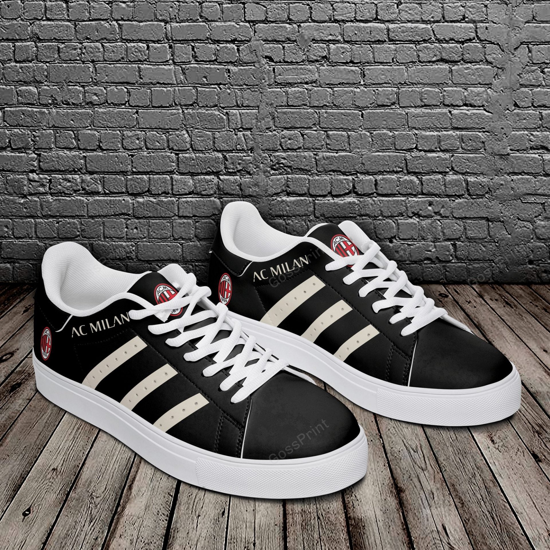Ideafootwear AC Milan Skate Stan Shoes Sneakes For Men And Women