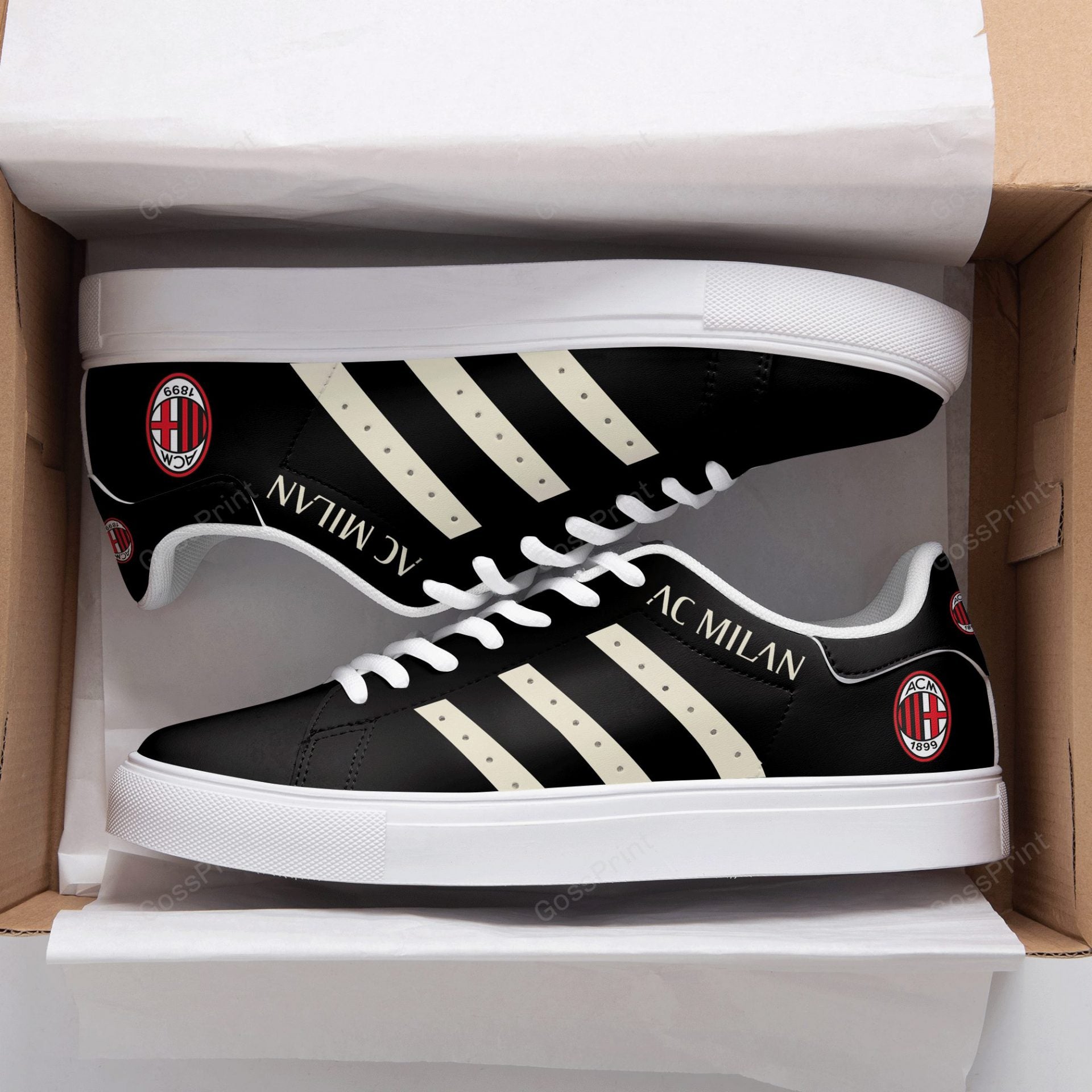 Ideafootwear AC Milan Skate Stan Shoes Sneakes For Men And Women