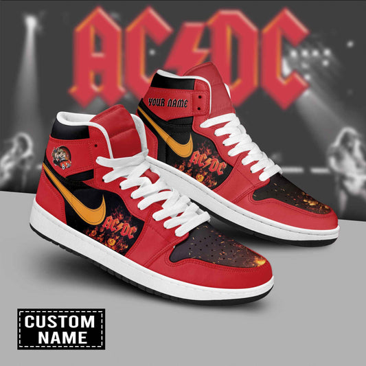 Ideafootwear AC/DC AJ1 High Sneakers Shoes For Men And Women