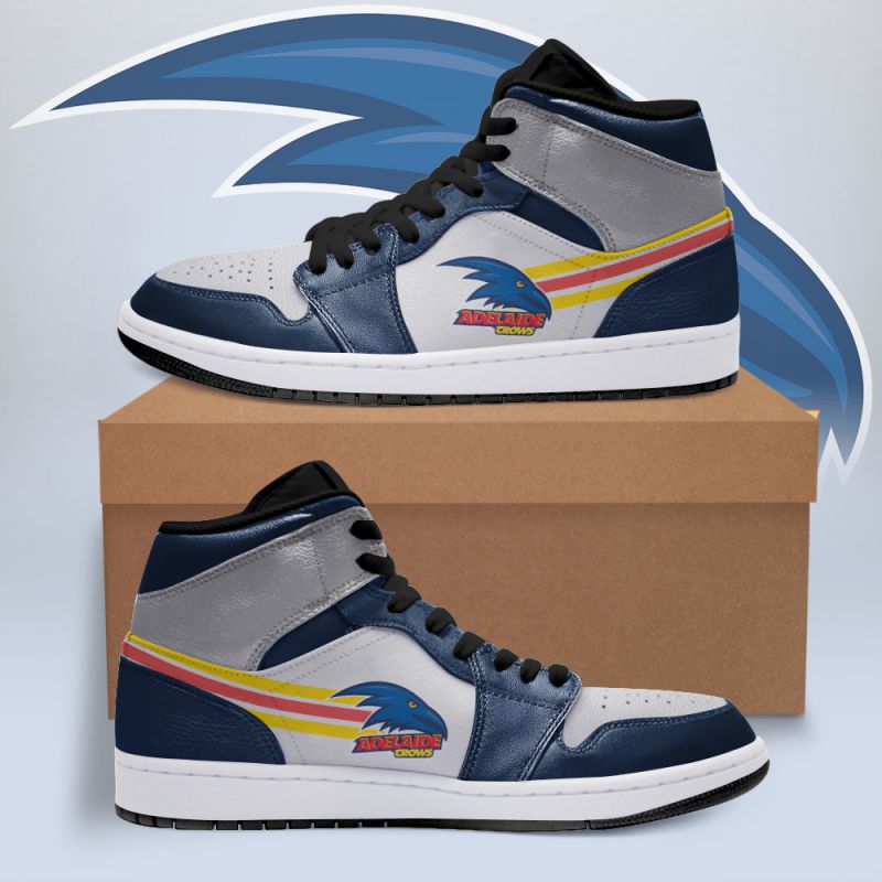 Ideafootwear Adelaide Crows AFL AJ1 High Sneakers Shoes For Men And Women