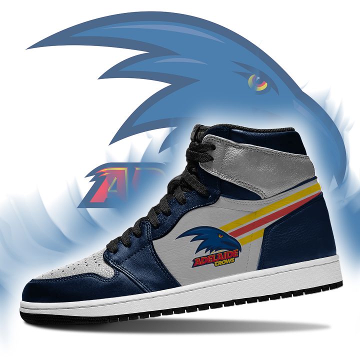 Ideafootwear Adelaide Crows AFL AJ1 High Sneakers Shoes For Men And Women