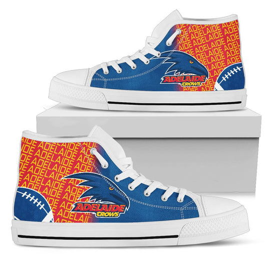 Ideafootwear Adelaide Crows High Top Canvas Sneakers Shoes For Men And Women