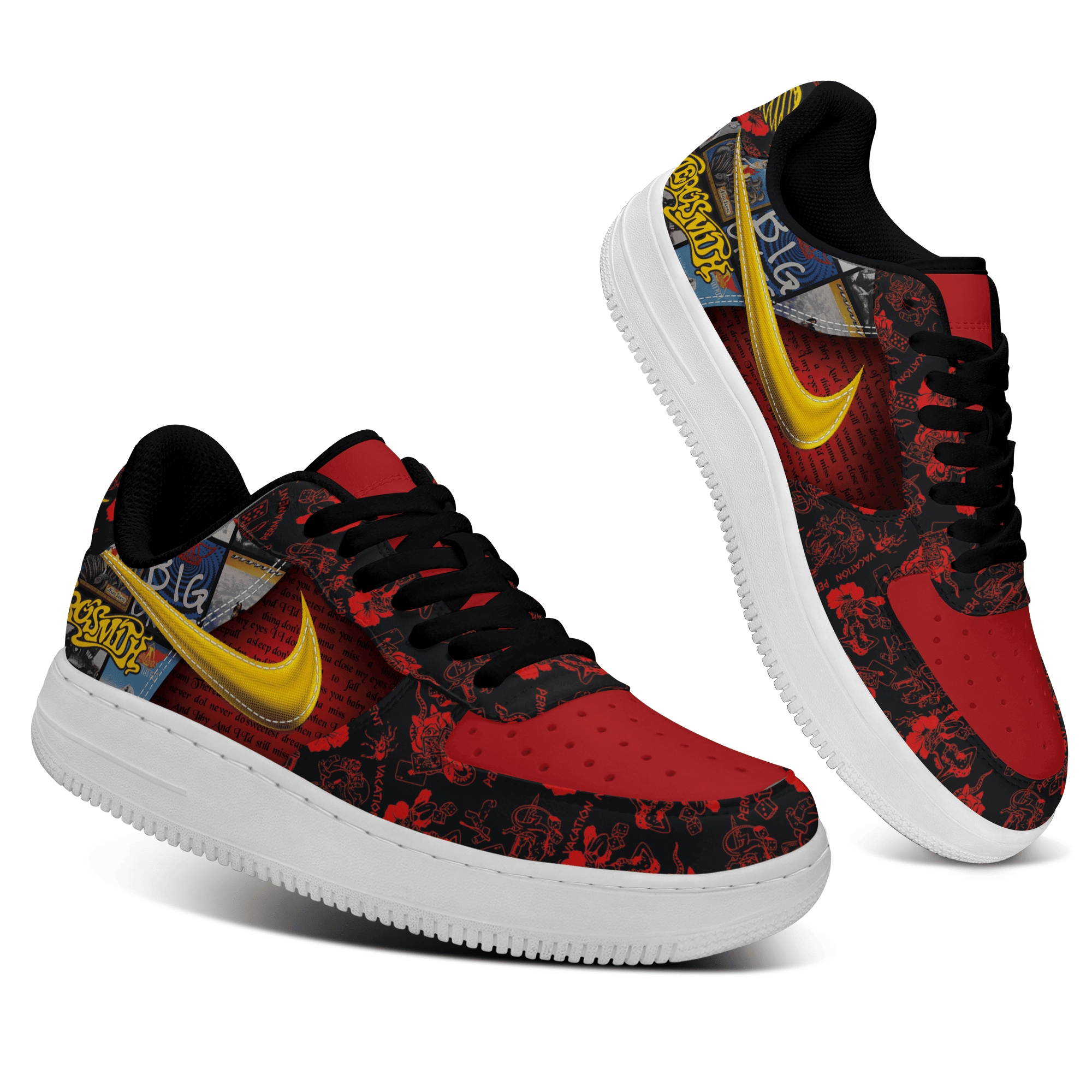 Ideafootwear Aerosmith Air Low-Top Sneakers Shoes For Men And Women
