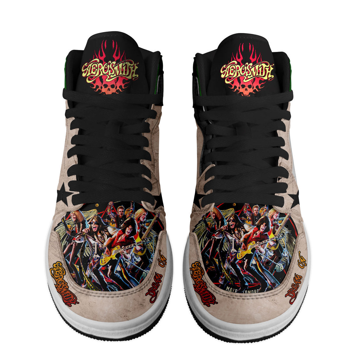 Ideafootwear Aerosmith AJ1 High Sneakers Shoes For Men And Women