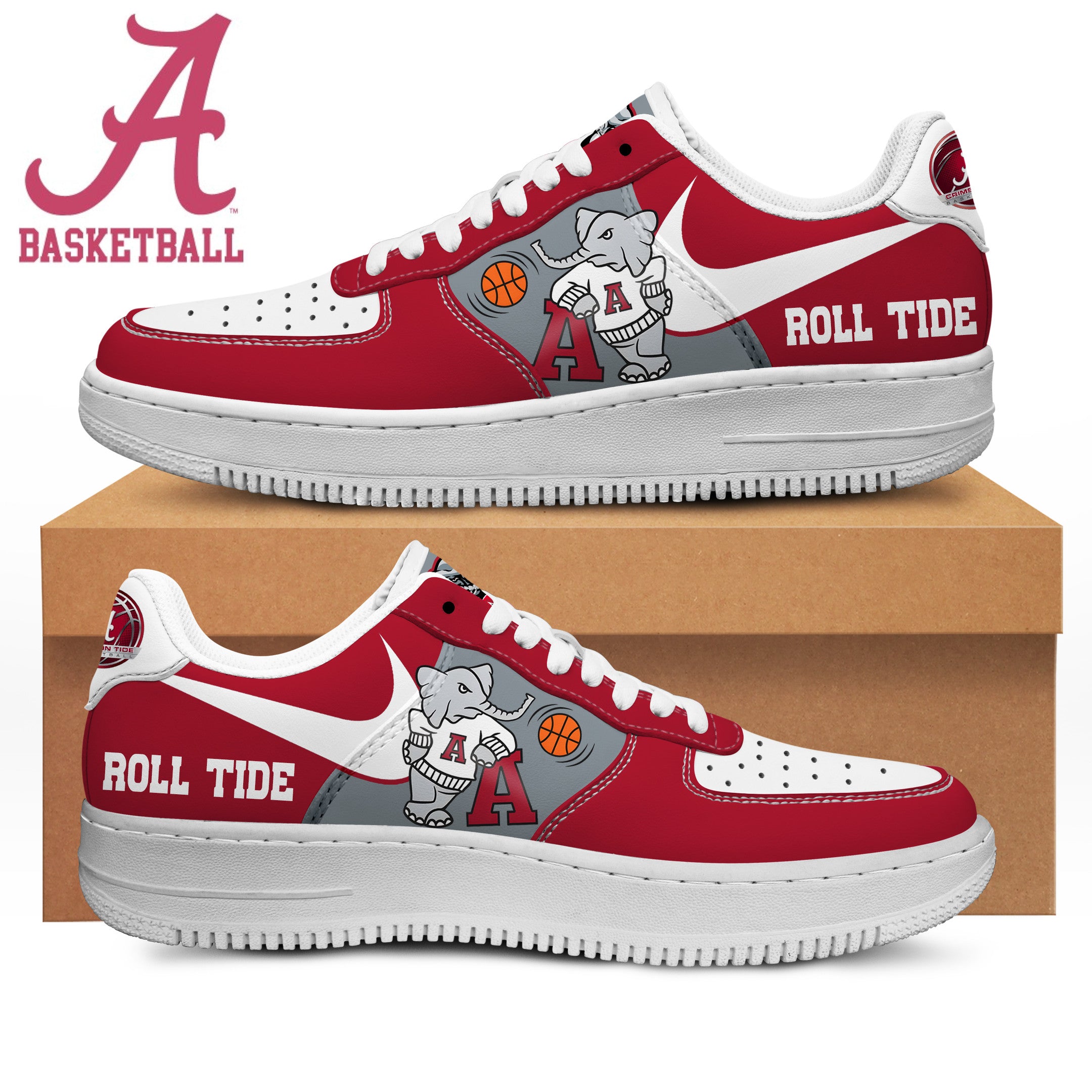 Ideafootwear Alabama Crimson Tide Air Low-Top Sneakers Shoes For Men And Women
