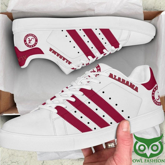 Ideafootwear Alabama Crimson Tide Football Skate Stan Shoes Sneakes For Men And Women