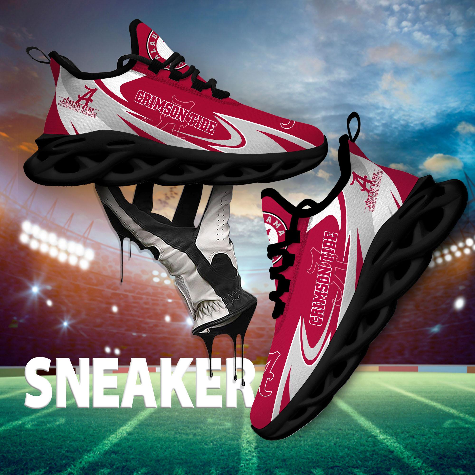 Ideafootwear Alabama Crimson Tide Max Soul Shoes Sneakers For Men And Women