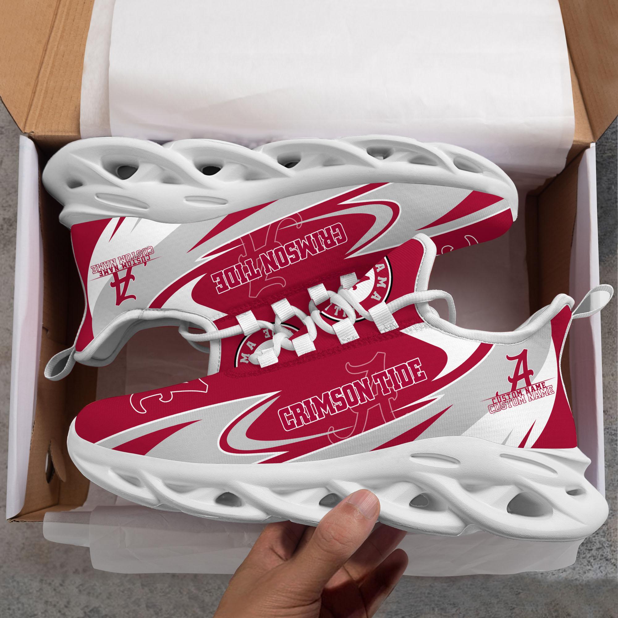 Ideafootwear Alabama Crimson Tide Max Soul Shoes Sneakers For Men And Women