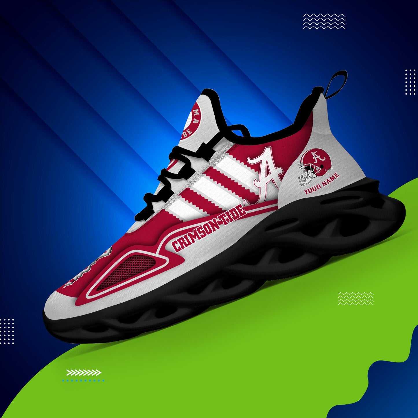 Ideafootwear Alabama Crimson Tide Max Soul Shoes Sneakers For Men And Women