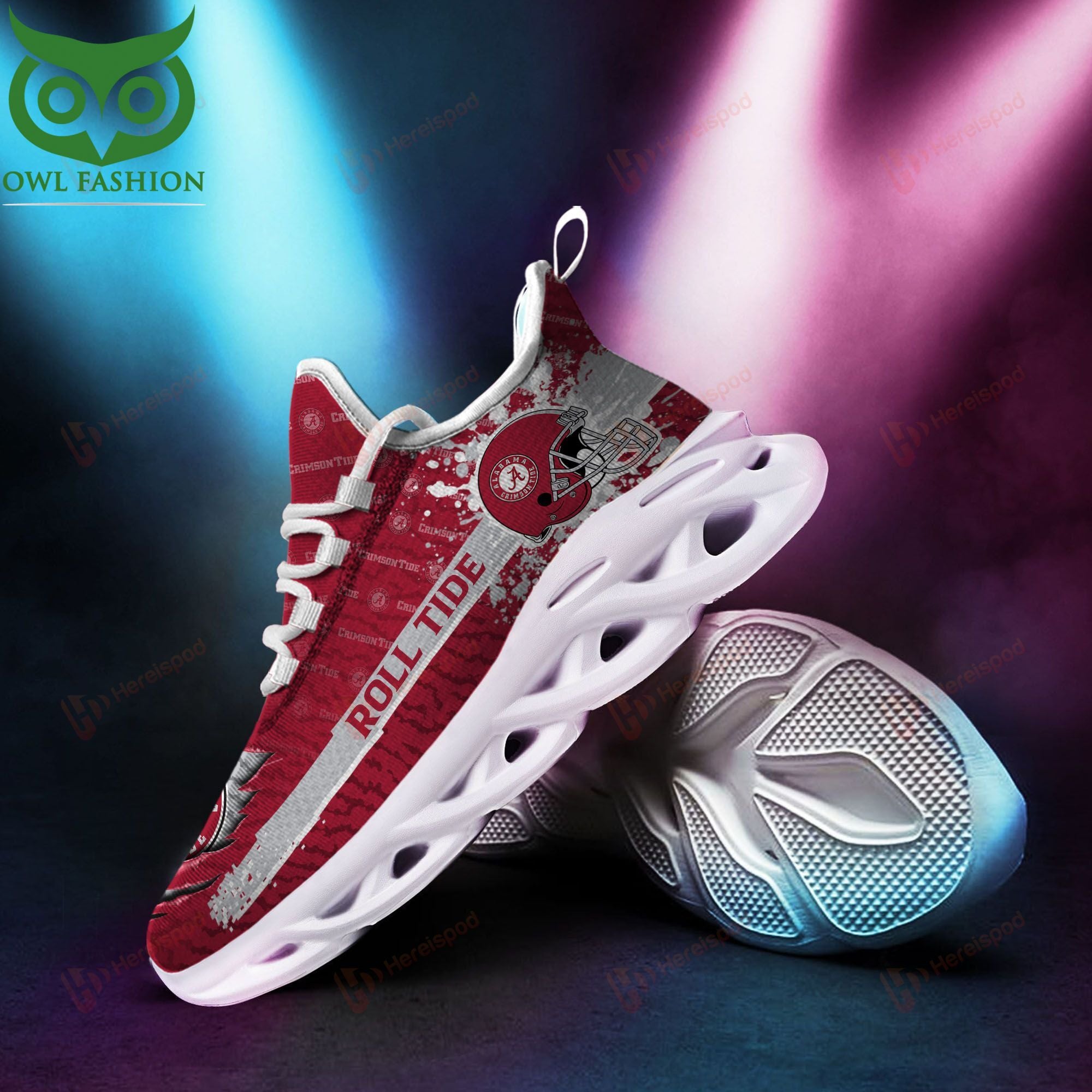 Ideafootwear Alabama Crimson Tide Max Soul Shoes Sneakers For Men And Women