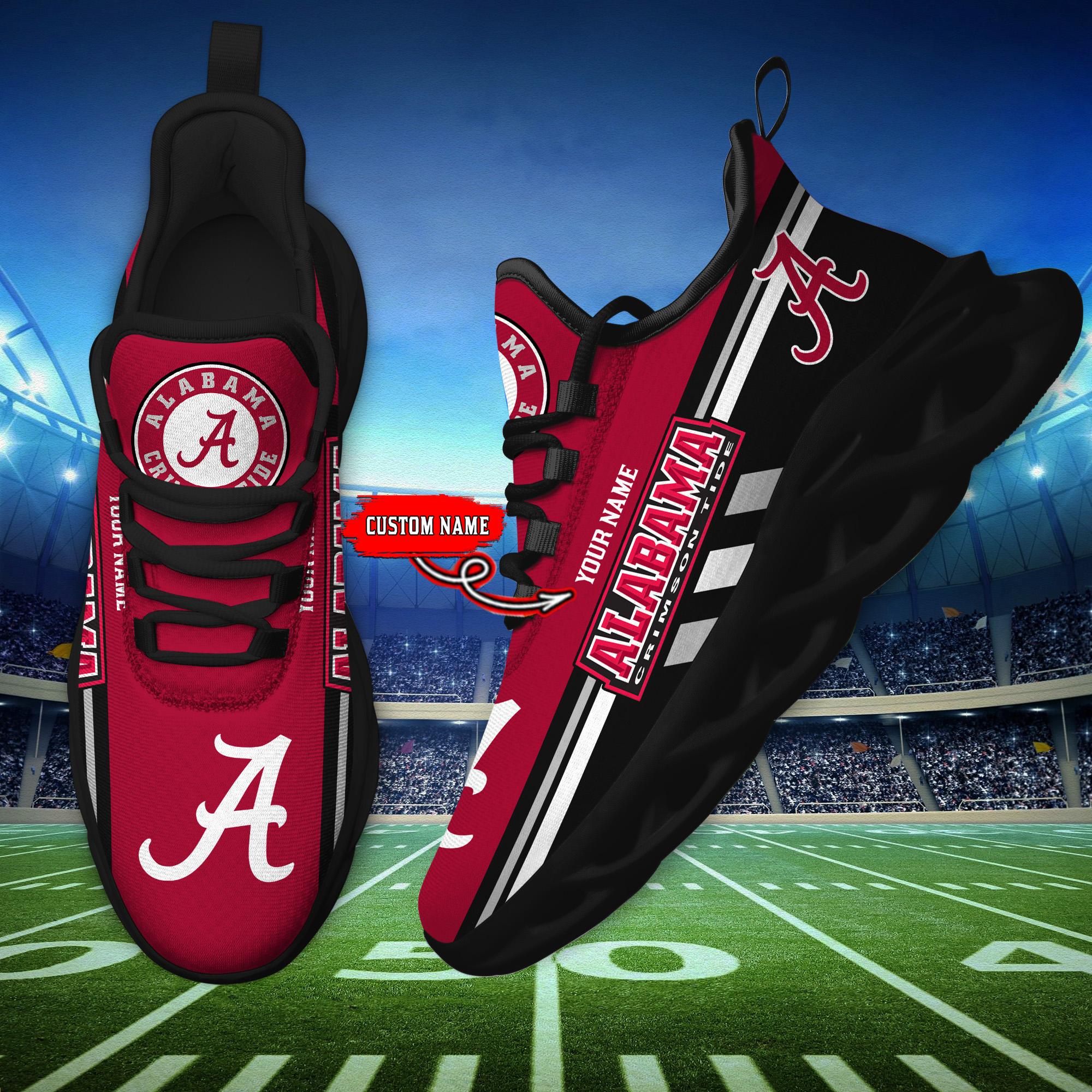 Ideafootwear Alabama Crimson Tide Max Soul Shoes Sneakers For Men And Women
