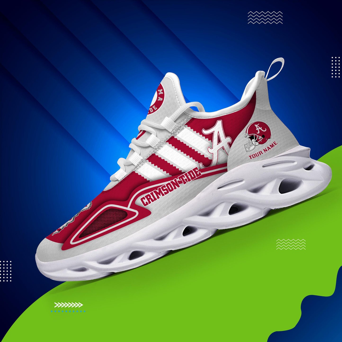 Ideafootwear Alabama Crimson Tide Max Soul Shoes Sneakers For Men And Women