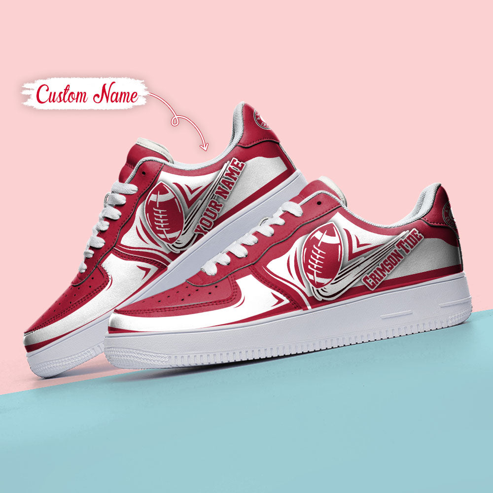Ideafootwear Alabama Crimson Tide NCAA Air Low-Top Sneakers Shoes For Men And Women