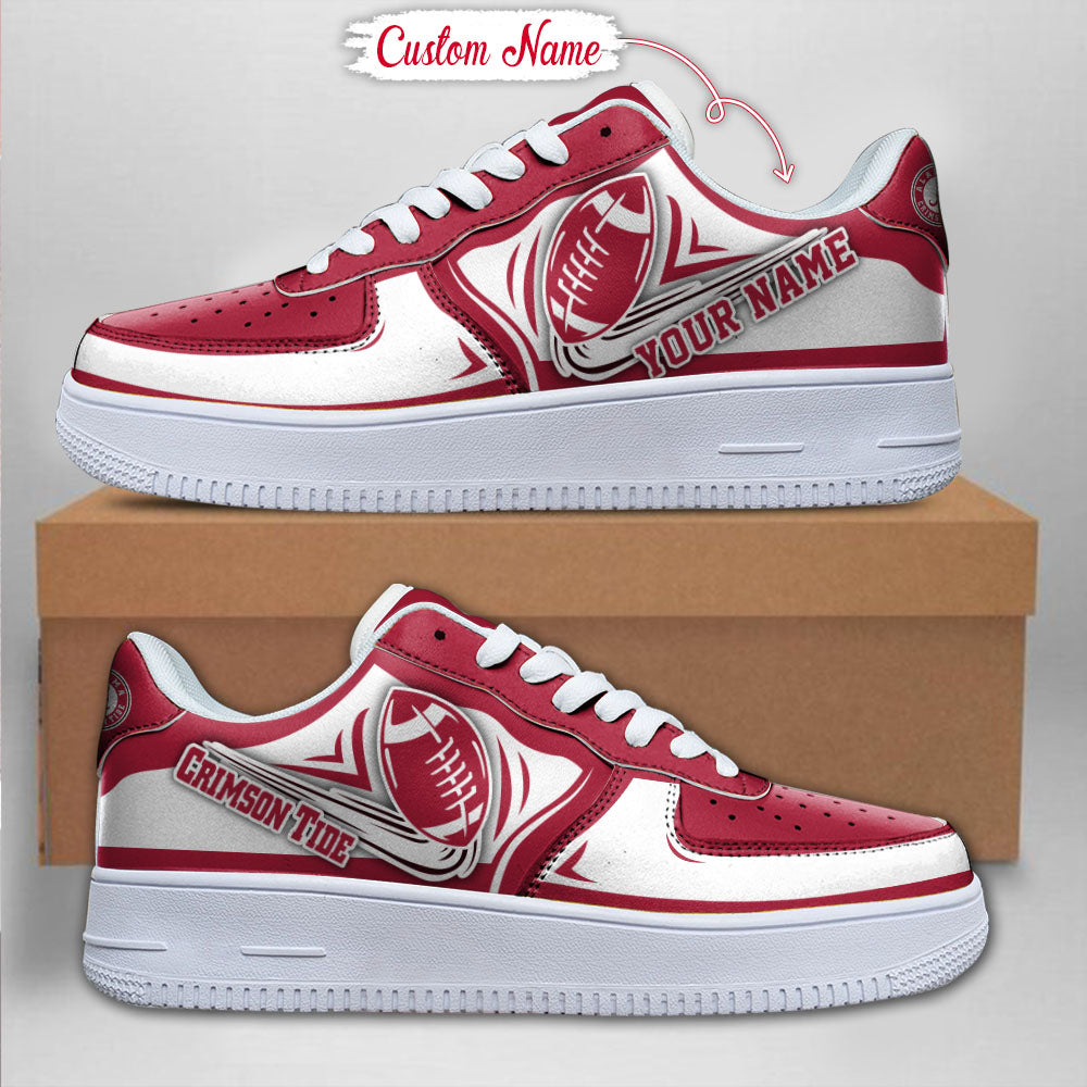 Ideafootwear Alabama Crimson Tide NCAA Air Low-Top Sneakers Shoes For Men And Women