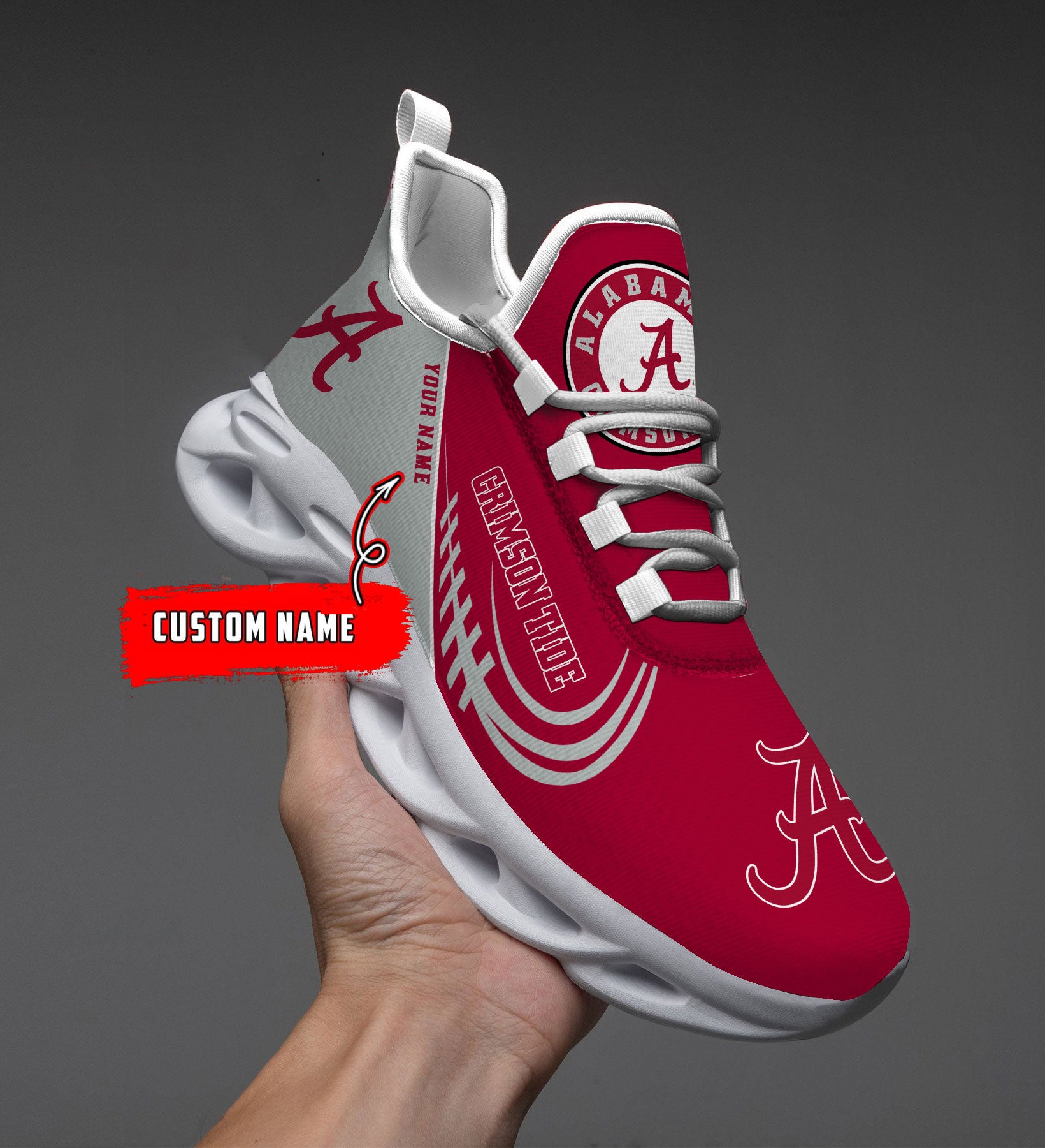 Ideafootwear Alabama Crimson Tide NCAA Max Soul Shoes Sneakers For Men And Women