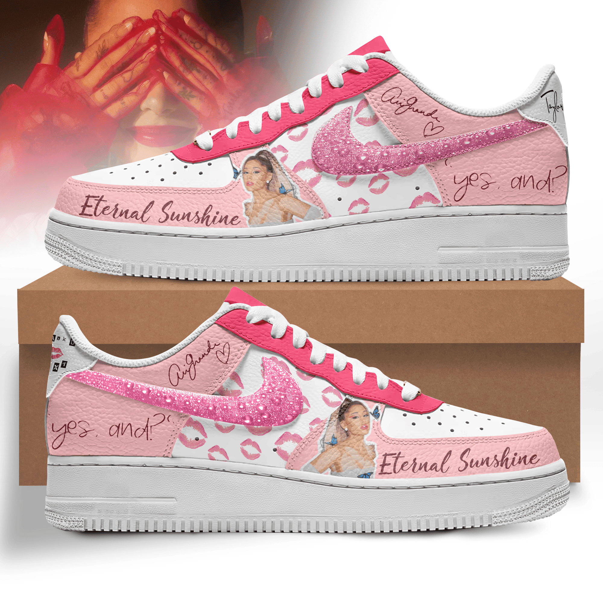 Ideafootwear Ariana Grande Air Low-Top Sneakers Shoes For Men And Women